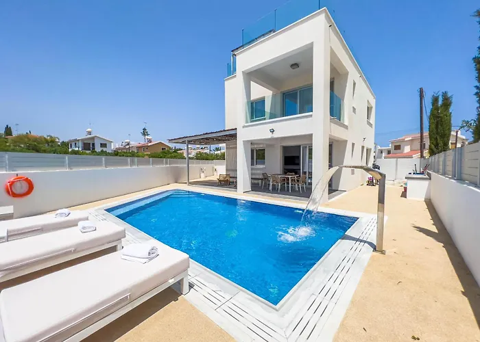 Geo Panoramic Villa Konnos - Pool, Game Room, Gym