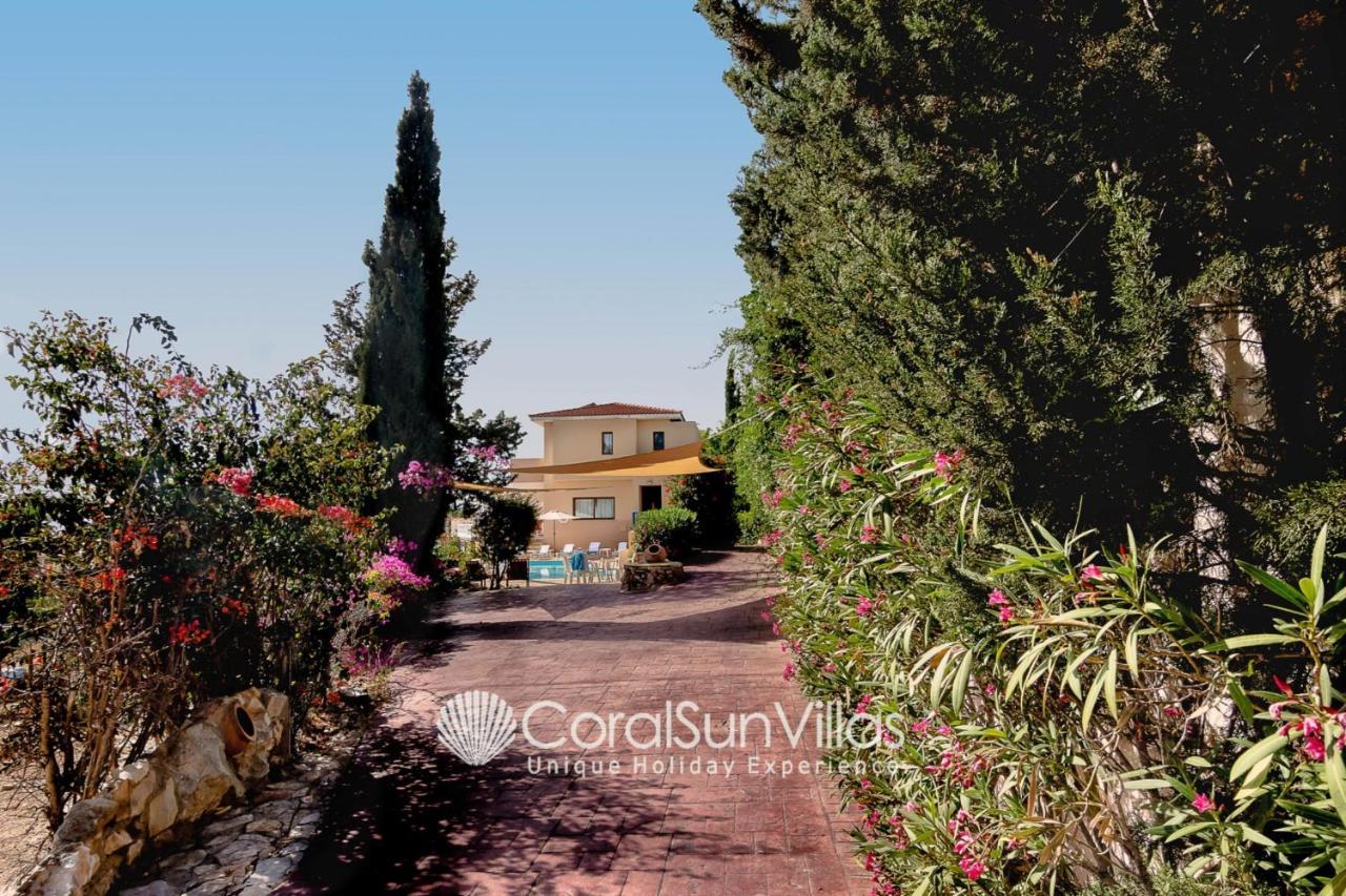 Wonderful Quiet Area,complete Privacy,large Pool, Colorful Garden, Jacuzzi/sauna Villa Peyia