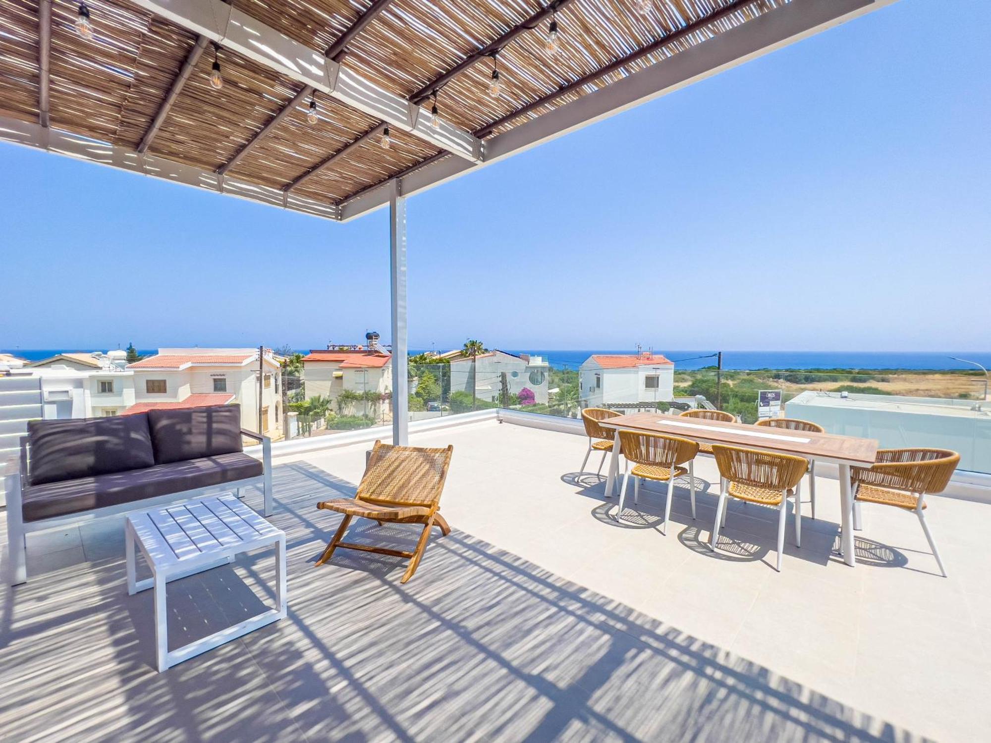 Villa Geo Panoramic Konnos - Pool, Game Room, Gym *